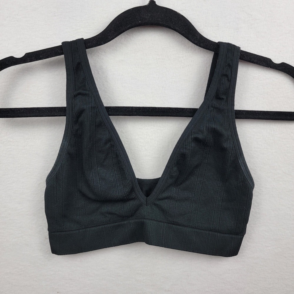 Victorias Secret Pink Sports Bra Bralette Black See Measurements For Size